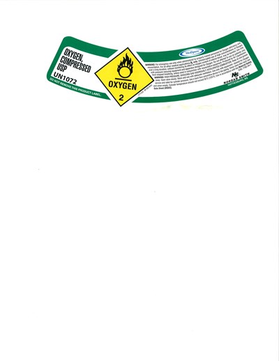 Compressed Label (Oxygen Compressed Usp)